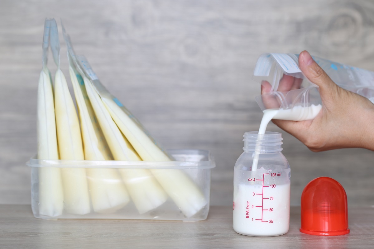 Storage, freezing and subsequent use of expressed breast milk
